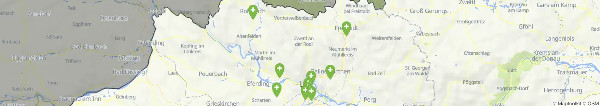 Kartenansicht für Apotheken-Notdienste in der Nähe von Sankt Veit im Mühlkreis (Gemeinde, Oberösterreich) (139)